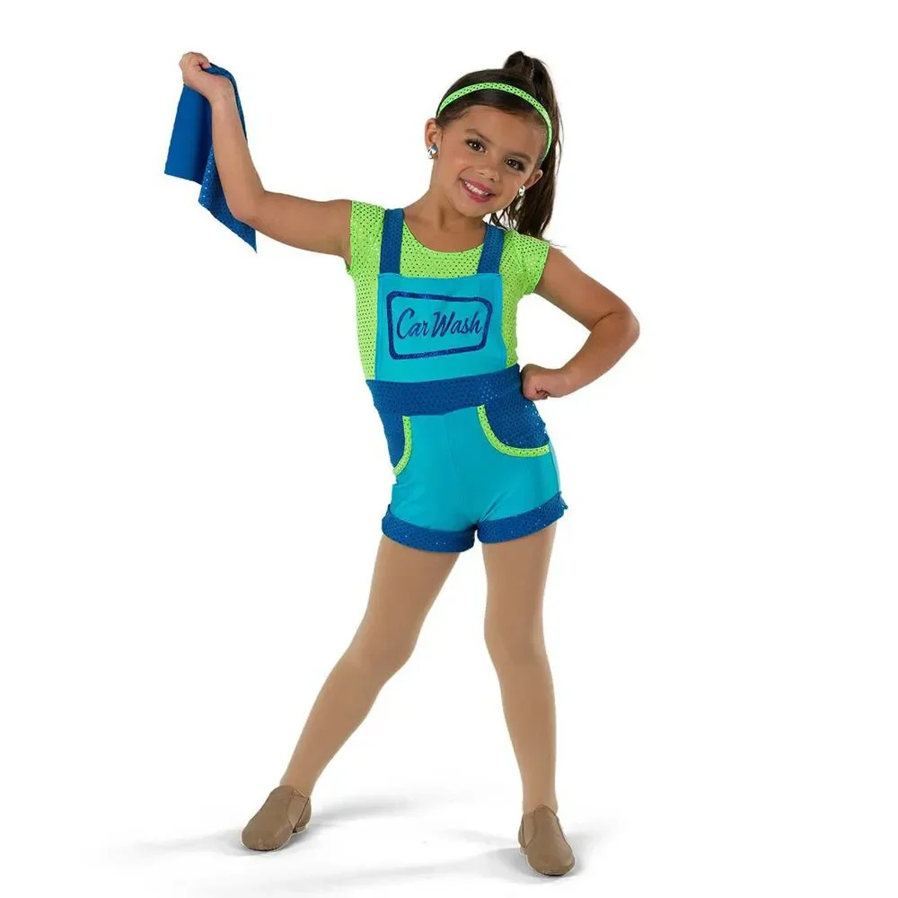 Pre-Owned Dance Costume Medium Child Blue A Wish Come True 577Y Jazz Tap Cloggi
